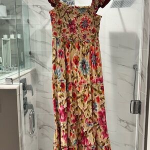 House of Harlow Colorful Sleeveless Maxi Dress